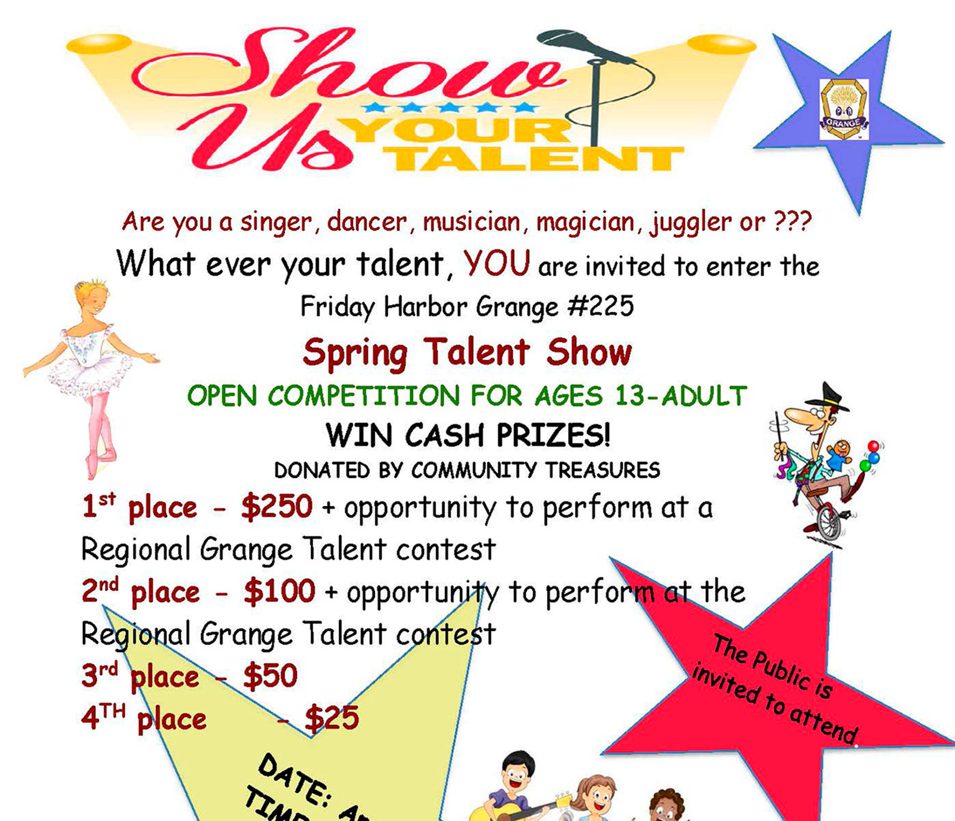 Enter Grange No. 225 talent show by April 4 The Journal of the San