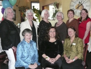 Soroptimists installed their new officers on June 8 at a private party at Vinny’s Restaurant. Seated from left