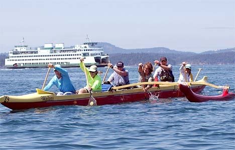 The San Juan outrigger club practices for the 30th Round Shaw Race. The event yielded a record performance.