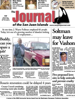 San Juan Island School District Superintendent Michael Soltman is one of two finalists for the position of superintendent of Vashon Island schools. The story is the top story in Wednesday's Journal
