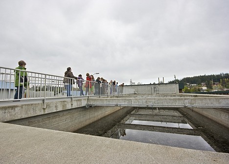 Fifth-graders from Friday Harbor Elementary School tour the Friday Harbor wastewater treatment plant