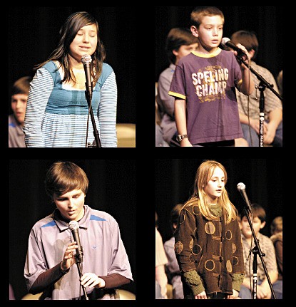 Competitors in the 2008 bee: Clockwise from top left