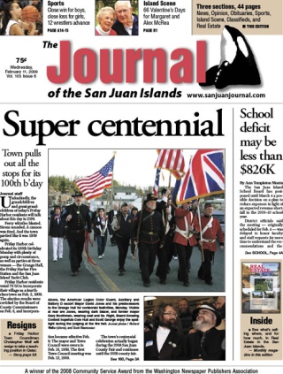 Friday Harbor's centennial celebration is the top story in this week's Journal