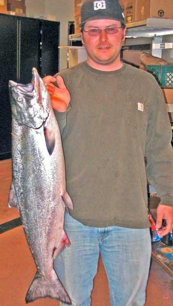 The top slot on the Frank Wilson fishing derby leader board belongs now to Marty Chevalier