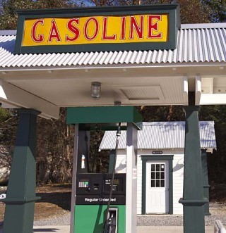1920s-style architectural elements were incorporated into the design of Roche Harbor's new filling station. The station offers 87 octane