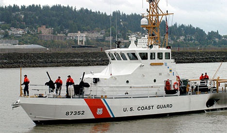The USCGC Sea Lion ... 87-foot patrol boat rescues two people from wooden boat grounded on rocks near Sucia Island late Tuesday.