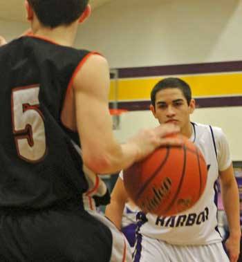 Friday Harbor's Sergio Trujillo has an eye on the ball in the Wolverines win at home over Blaine