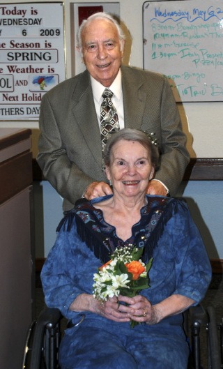 Marjorie and Del Webb ... married May 6 at Islands Convalescent Center.