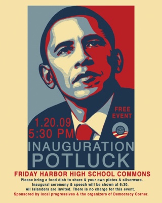 An inauguration potluck is scheduled Jan. 20