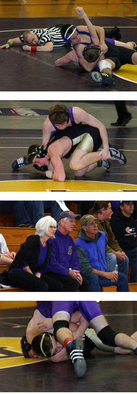 Competition was intense at the Friday Harbor Wolverines Wrestling Invite