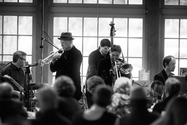 Chris Amemiya on the trombone and the rest of Seattle's Jazz Coalescence