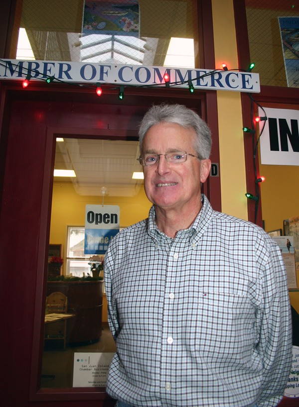 Tom Kirschner is the new executive director of the San Juan Island Chamber of Commerce. He succeeds Vernadel Peterson