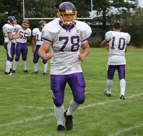 Friday Harbor senior Parker Lawson (73) ... the 6-foot-3-inch linebacker was chosen first-team All-Conference and  nominated to play in the upcoming Division 1A All-State game.