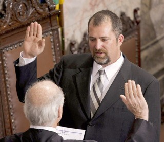 Kevin Ranker took the oath of office as state senator from the 40th District