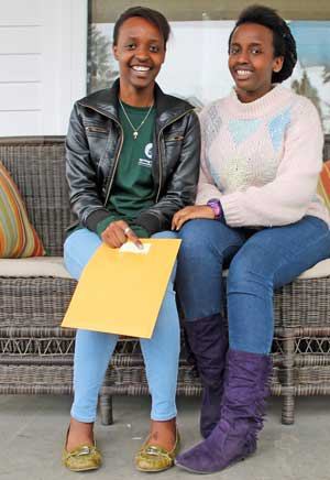 Zula Mucyo and Michaella Ibambasi are the first students from Rwanda to attend Friday Harbor's Spring Street International School. Zula will become Spring Street's first Rwandan graduate later this spring.