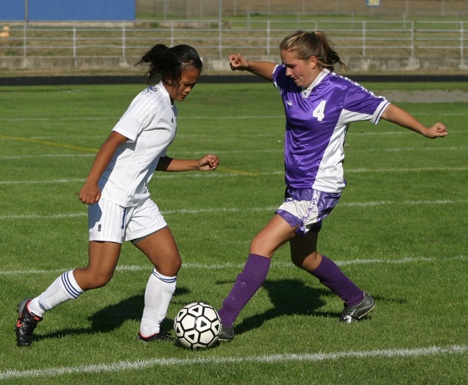 Lola Elford (4) scored one of Friday Harbor's nine goals in the Wolverines' defeat of the Concrete Lions