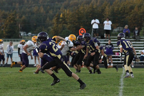 Quarterback Jesse Hargrove runs to get in position in a Sept. 11 game against Concrete