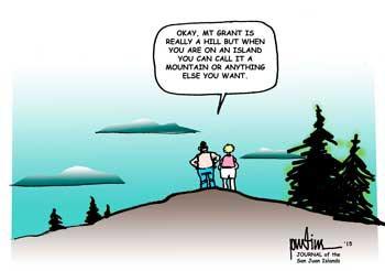 Cartoonist Rob Pudim's views on local news and events are published weekly in the Journal of the San Juan Islands and on SanJuanJournal.com as well.
