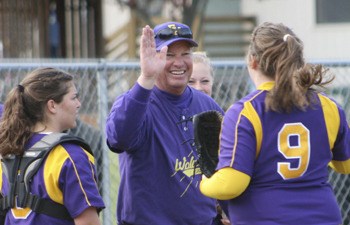 High fives have been a familiar sight during Coach Kevin Carlton 13 years at the helm of the Friday Harbor softball program.  “It was a great run