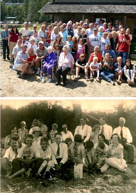 Top photo: Members of the Guard family gathered Saturday at the San Juan Historical Museum to commemorate the 120th anniversary of the arrival of the Paul Guard family on San Juan Island. Bottom photo: In this photo