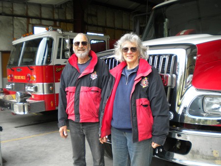Veteran volunteer firefighters Peter and Susan Risser.