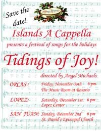 Islands A Cappella will perform a holiday concert at St. David's Church
