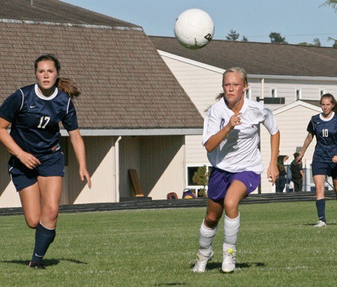 Speedy sophomore Emily Guard booted in the first of Friday Harbor's four goals — on a breakaway dash from midfield — as the Wolverines posted a 4-0 shutout at home