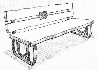 A dedicated garden bench providing personal messages and memorials from islanders at the new PeaceHealth Peace Island Medical Center.