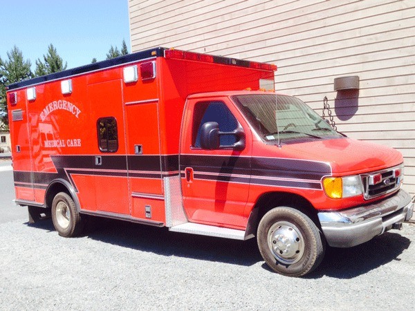 The newly acquired used ambulance for San Juan County.