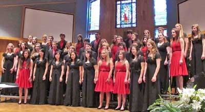 The Kings High School Choir performs Saturday