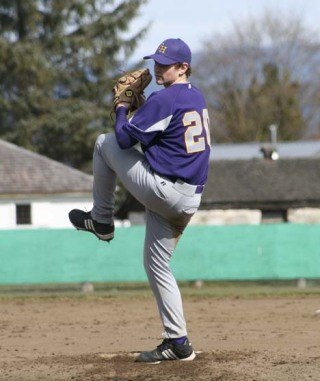 Sophomore Alex Jangard tosses two scoreless innings in Saturday’s 11-0 win over Shoreline Christian.