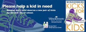 You can donate new or gently used kids shoes