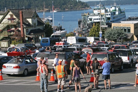 Sunday proved a long wait for would-be ferry riders at the Friday Harbor ferry terminal