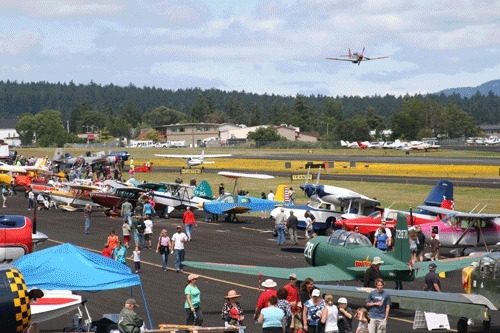 The Friday Airport is abuzz with activity at the 3rd Annual Friday Harbor Fly-In and Open House