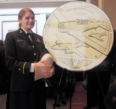 U.S. Navy Midshipman Caitlin Ness of Friday Harbor represented the Garrett family at the presentation of the Congressional Gold Medal to Women Airforce Service Pilots from World War II