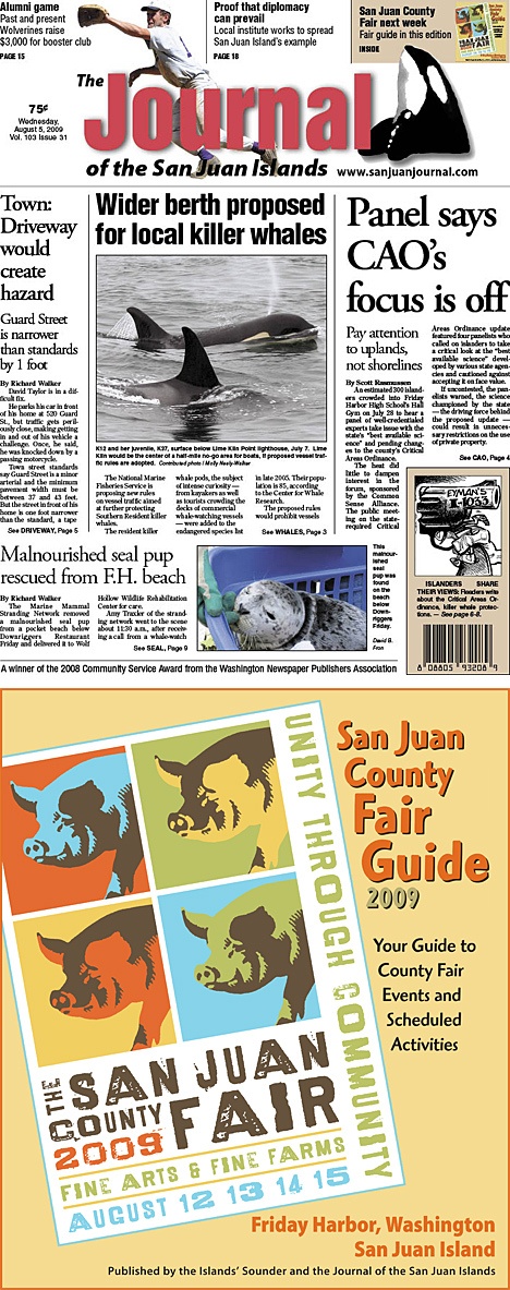 This week's edition of The Journal features the annual whale information pages and the 24-page San Juan County Fair Guide.