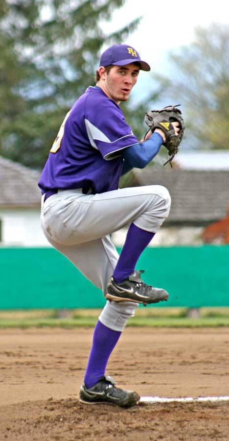 Friday Harbor's Shawn Cutting tossed a no-hitter as the Wolverines defeated Orcas 15-0 in the opening game of a doubleheader April 17 at Hartman Field. The Wolverines prevailed in the nightcap as well