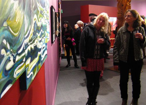 Artists and admirers gathered for the opening reception of 'Unveiled: The Best of IMA's Artist Registry