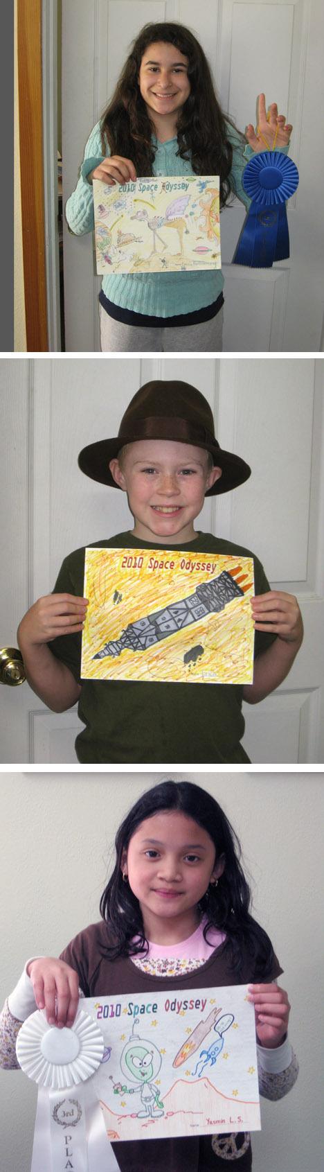 The winners of the 20th annual Children's Festival poster contest: Top photo