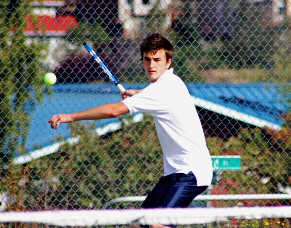 Friday Harbor junior Hayden Place has been contributing to the Wolverines as a singles and doubles player. He won his No. 2 singles match and
