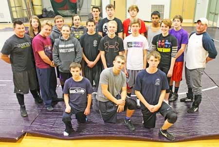 Wolverines 2014-15 wrestling team: Front row