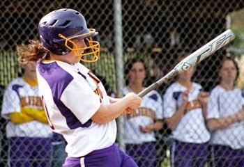 Friday Harbor senior Margaret Nash stroked the game-winning hit in the Wolverines come-from-behind 16-15 victory Friday at home over Orcas.