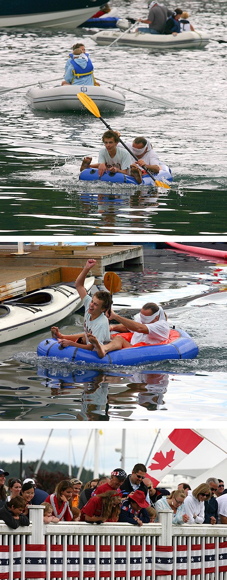 Thrill of victory in the blindfolded dinghy races