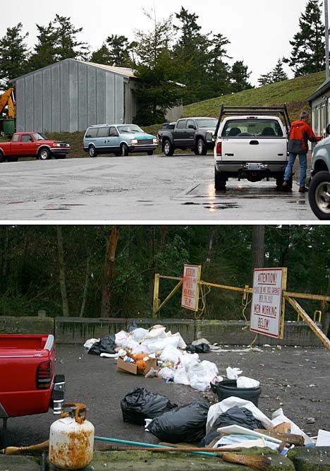The county and town have long clashed over the condition of the solid waste transfer station — leased by the county
