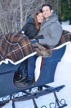 Brian Sprawka proposed to Friday Harbor's Ayanna Mancuso while on a sleigh ride at Whistler Ski Restore... she said 'Yes'.