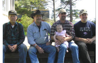 The Burts of Lopez Island recently posed for this five-generation picture. The Burts have been on Lopez Island since 1885 and Betty is the seventh generation of Burts. In the photo