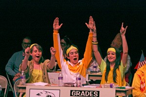 Friday Harbor High School’s 9th and 10th grade Knowledge Bowl team celebrate its victory