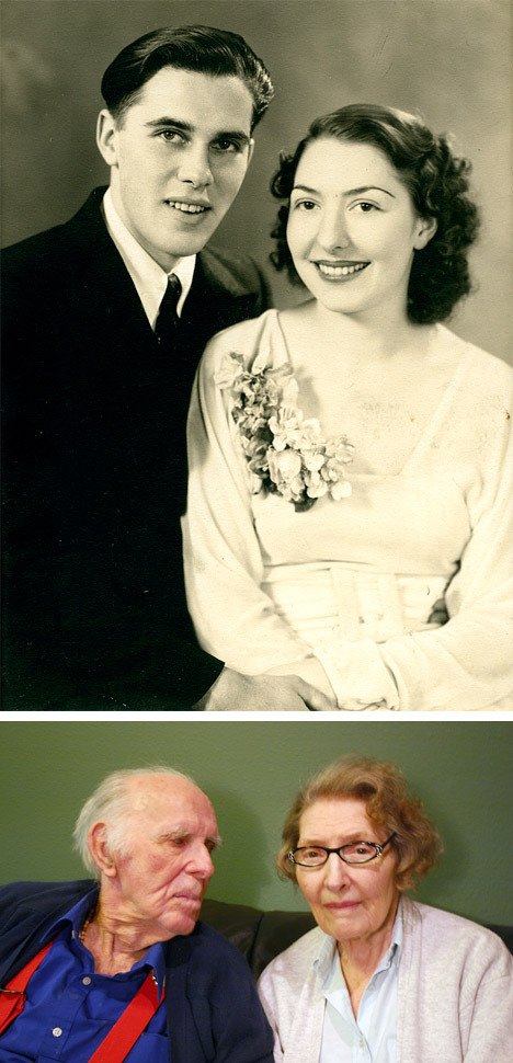 Top photo: Bill and Bernice Mason were married Feb. 16