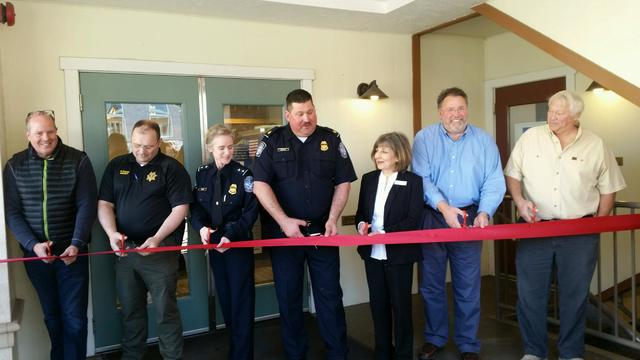 Ribbon cutting ceremony for opening of Customs and Border Protection office