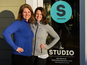 Jacquelyn Reiff and Jennifer Horn will celebrate the grand opening of their Friday Harbor fitness studio